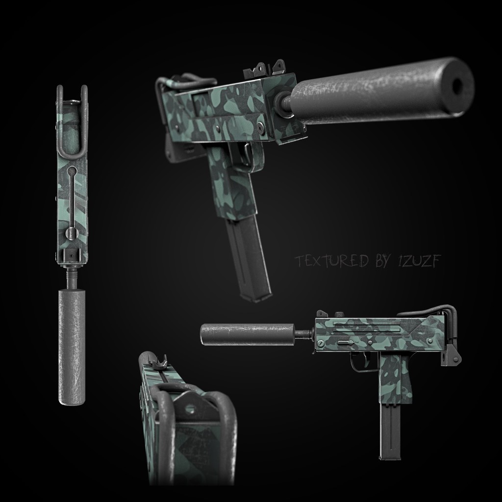 MAC-10 Textured (Model by Mateus7) preview image 1